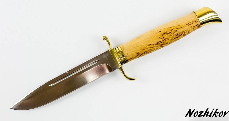 Нож Финка НКВД 95х18, карельская береза