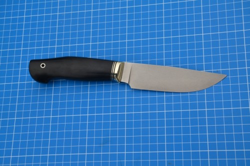 Нож Легионер (вариант 2) - сталь Niolox, мельхиоровое литьё, G10, микарта.