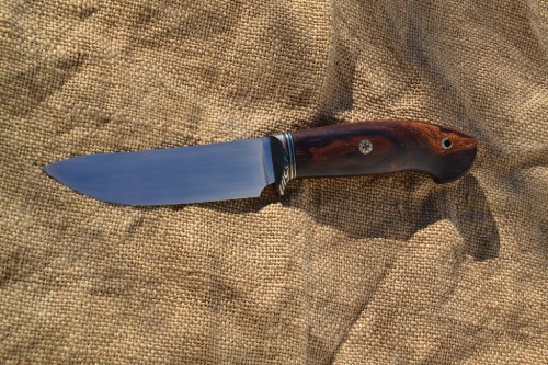 Нож Скинер - сталь Cromax PM, мокумэ, G10, айронвуд, мозаичные пины.
