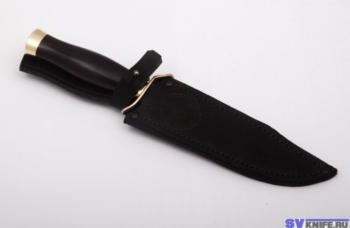 нож разведчика «НР-42» сталь кованая 95х18 - рукоять черный граб