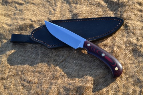Нож Оса - сталь Х12МФ, фибра, латунь, G10.
